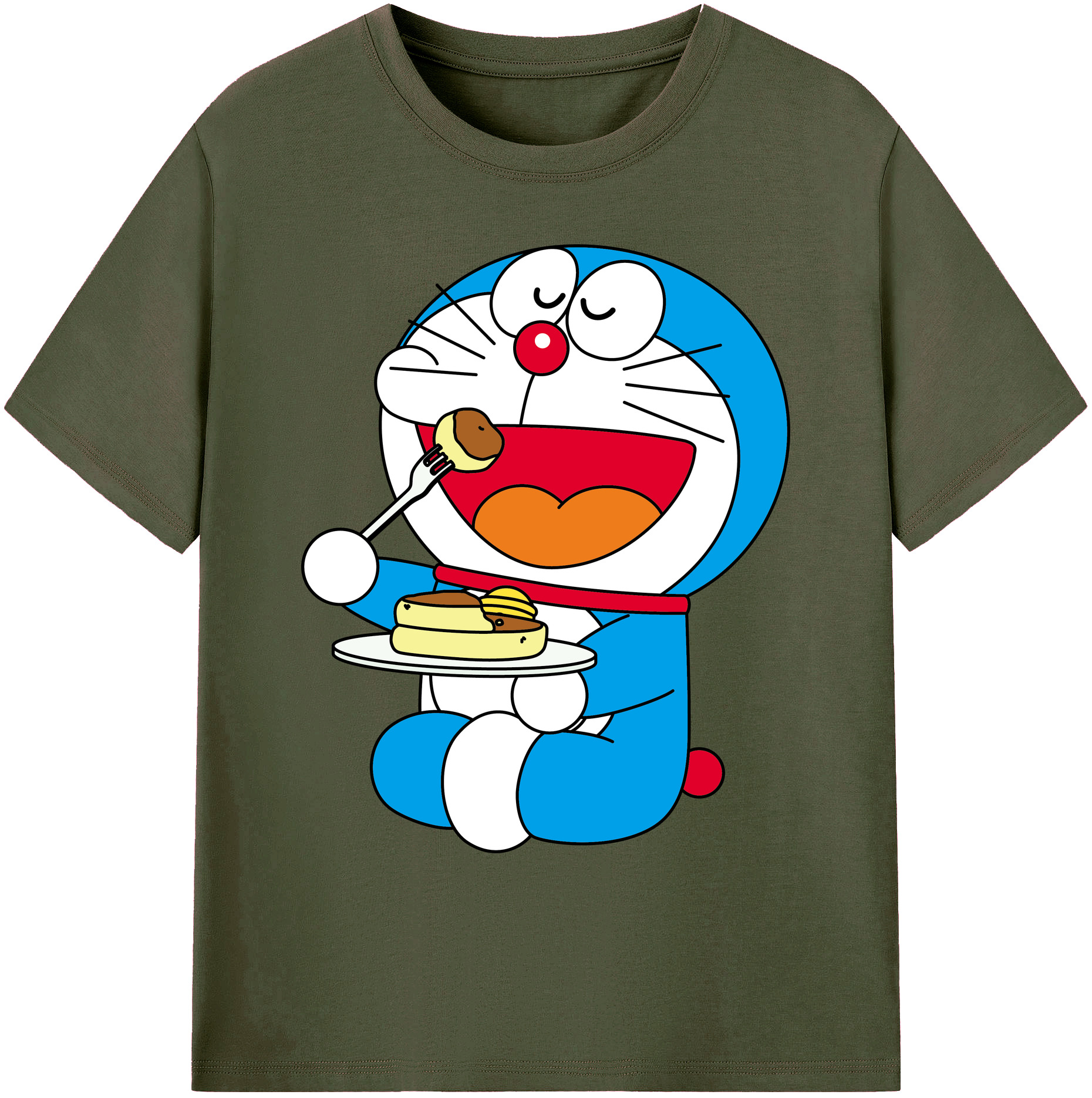 （画像用） ドラえもん Doraemon 綿100％ メンズ半袖Tシャツ｜肌触りやわらか＆通気性